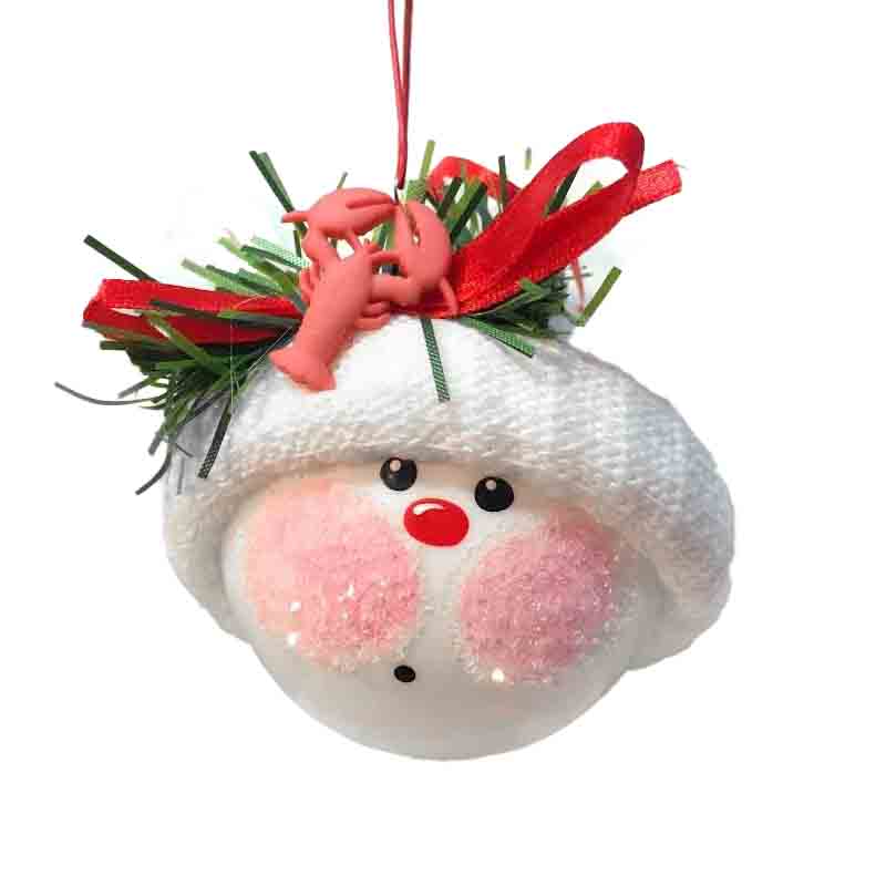 A whimsical Lobster Lover Christmas Ornament featuring a playful lobster embellishment on top. Perfect for seafood enthusiasts and marine lovers. Ideal for bringing a splash of seaside delight to your holiday decor.