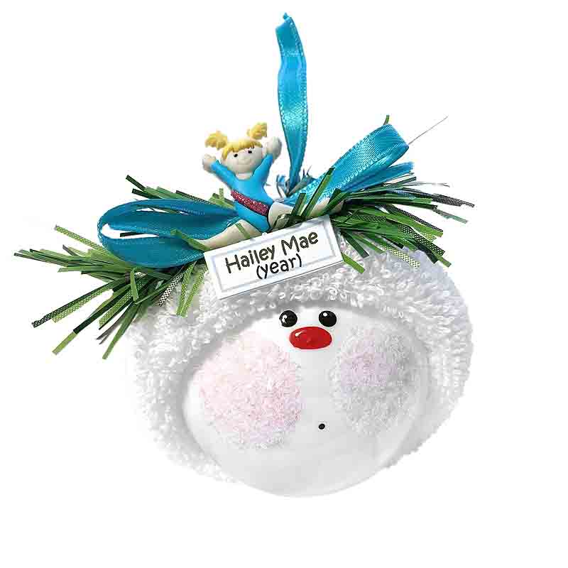 Gymnast-Christmas-Ornament-Aqua-Leotard-Embellishment-Townsend-Gifts-Gymnastics-Fan-Holiday-Decoration