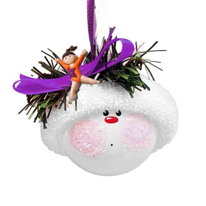 Gymnast-Christmas-Ornament-Purple-Orange-Leotard-Townsend-Gifts-Gymnastics-Fan-Holiday-Decoration