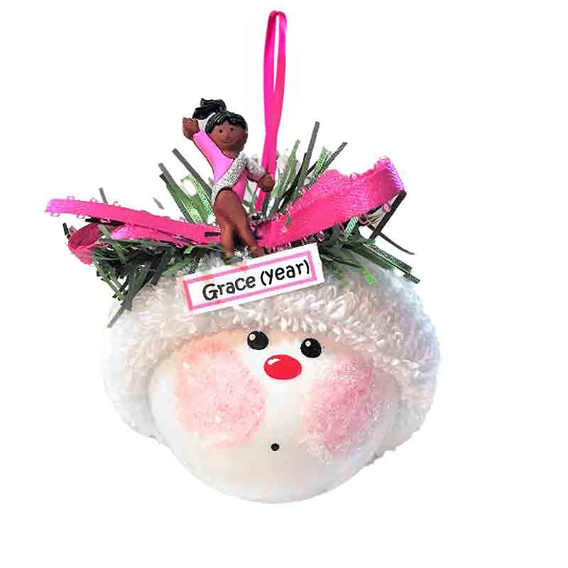 African-American-Gymnast-Christmas-Ornament-Pink-Leotard-Townsend-Gifts-Gymnastics-Fan-Holiday-Decoration
