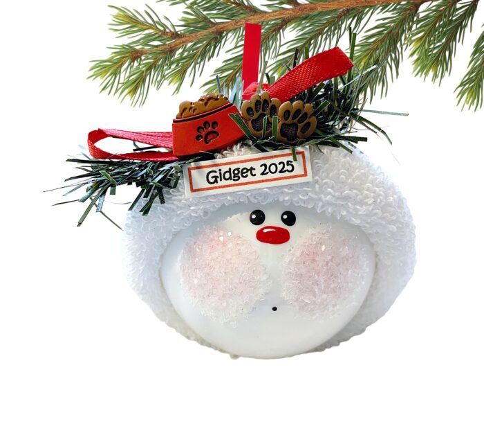 Dog Sitter Gift Christmas Ornaments Paws Food Dish