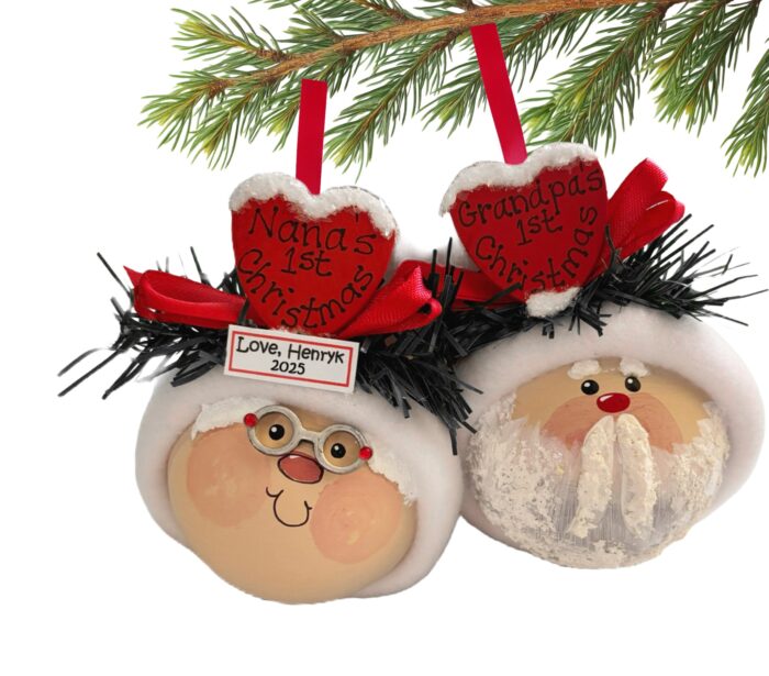 Grandparents 1st Christmas - Set of 2 - Mr. & Mrs. Claus