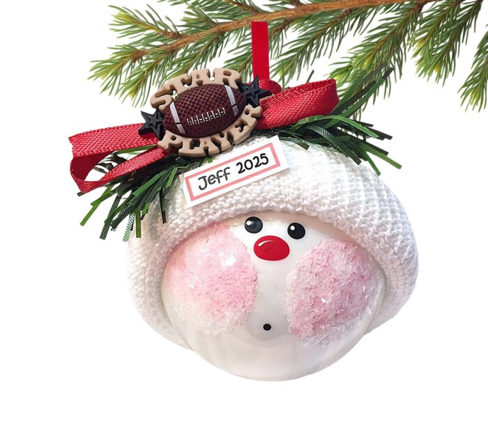 Star Football Player Christmas Ornaments Townsend Custom Gifts