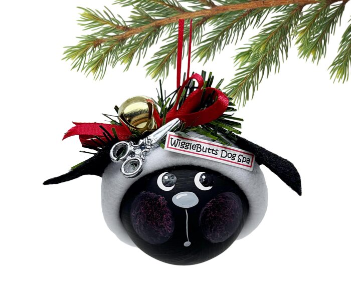 Black Dog Groomer Christmas Ornaments Scissors (Style May Vary) Jingle Bell Hand Townsend Custom Gifts