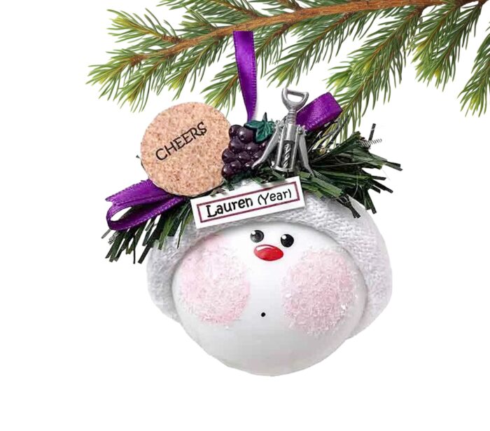 Wine Tasting Souvenir Christmas Ornaments Cheers Grapes Corkscrew Vineyard Townsend Custom Gifts