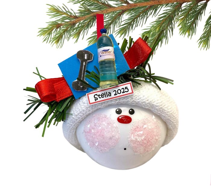 Exercise Instructor Gift Ornaments Mat Barbell Water Bottle Townsend Custom Gifts