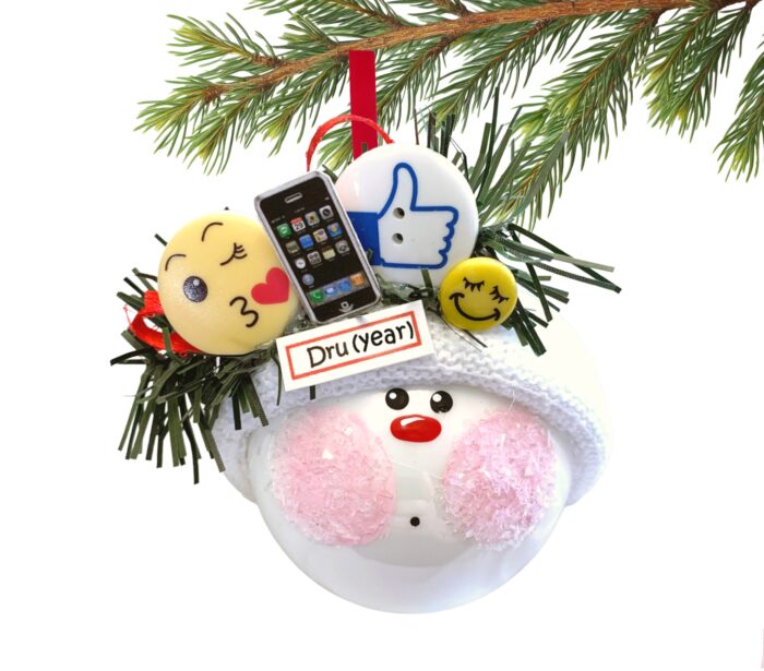 Cellphone Christmas Emojis Christmas Ornament