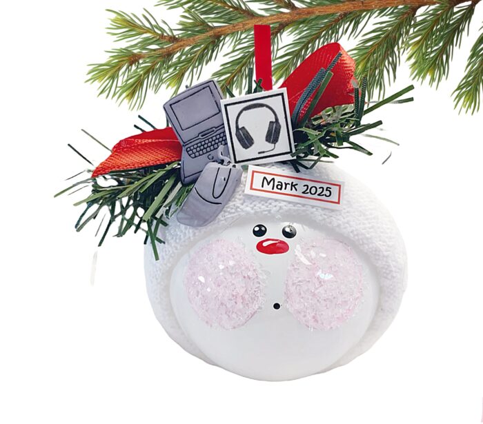 Zoom Meetings Christmas Ornaments Work From Home Laptop Computer Mouse Headphones Townsend Custom Gifts