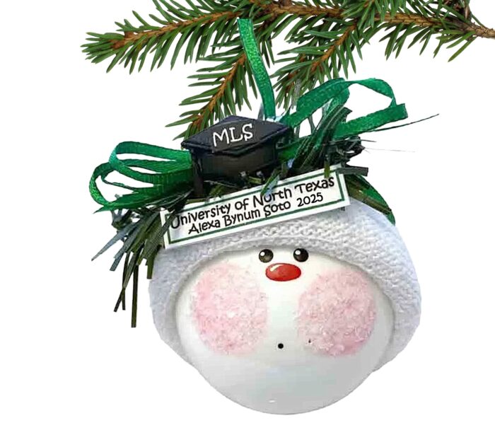 Graduation Gift Christmas Ornaments Cap Personalized Sign by Townsend Custom Gifts
