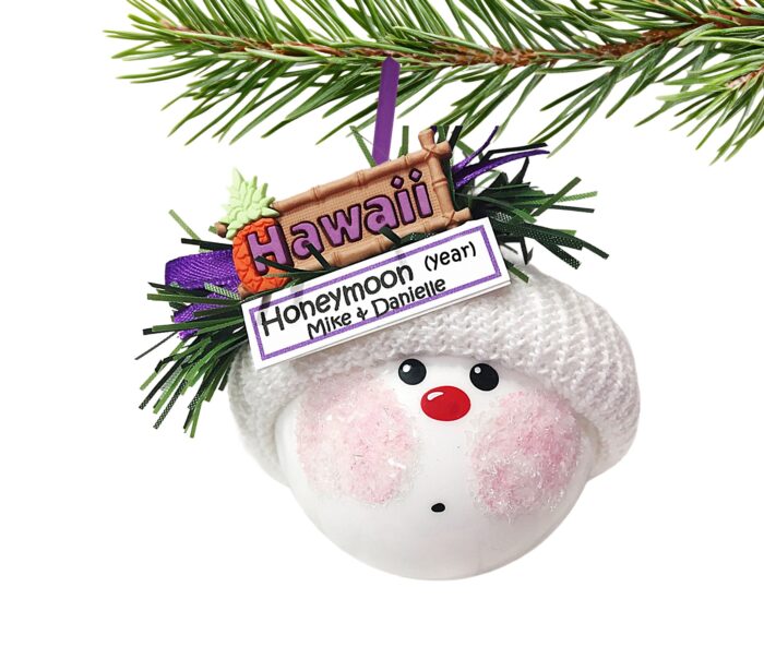 Hawaiian Christmas Ornament Hawaii Sign with Pineapple