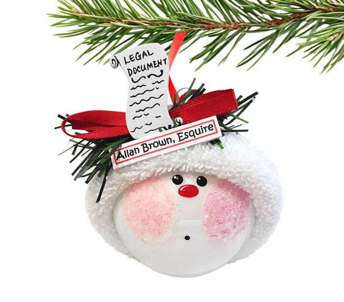 Lawyer Christmas Ornament- Legal Document