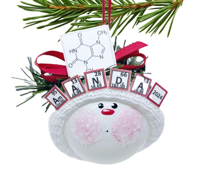 Organic Chemistry Ornament with Periodic Table Elements