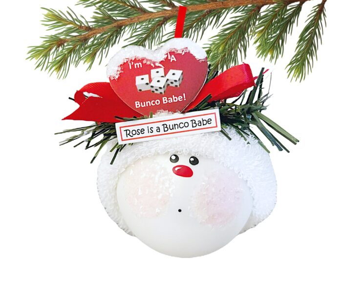Bunko Bunco Babe Christmas Ornaments Red Heart