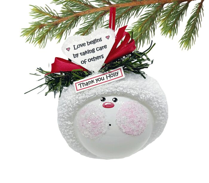 Care Giver Gift Christmas Ornaments Love Begins by Taking Care Of Others ; Townsend Custom Gifts SAMPLE
