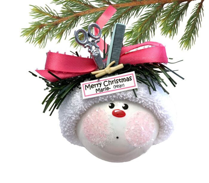 Hair Stylist Christmas Ornaments Mirror Brush Hair Dryer (Color May Vary)