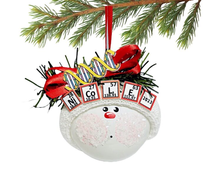 Science Ornament with DNA and Periodic Table Elements