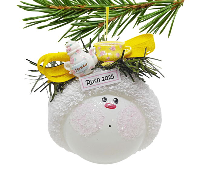 Tea Party Christmas Ornaments Pink Teapot Cup Saucer Spoon