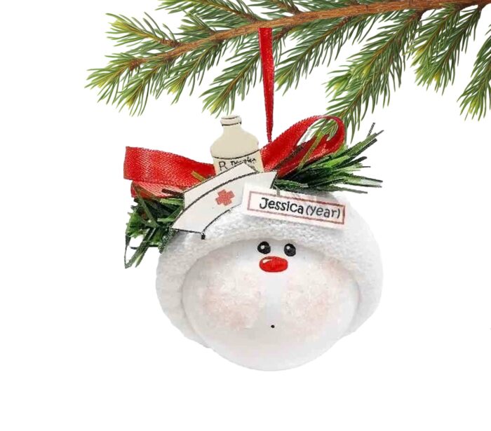 Nurse Christmas Ornaments Medicine Bottle Cap Townsend Custom Gifts SAMPLE