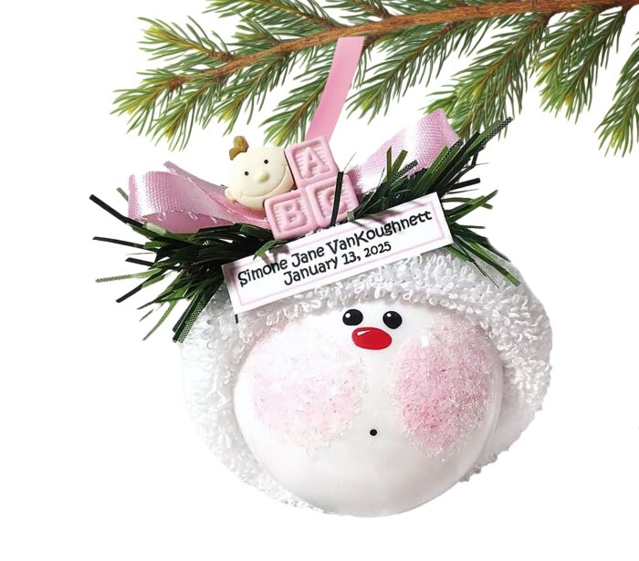 Baby Christmas Gift Ornaments ABC Blocks with Color Choice