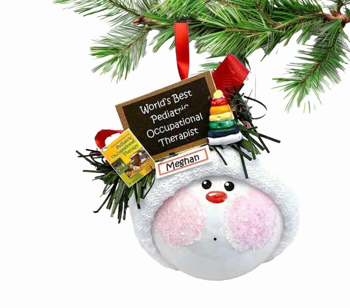 Pediatric Occupational Therapy Christmas Gift Ornament - Toy Book Sign