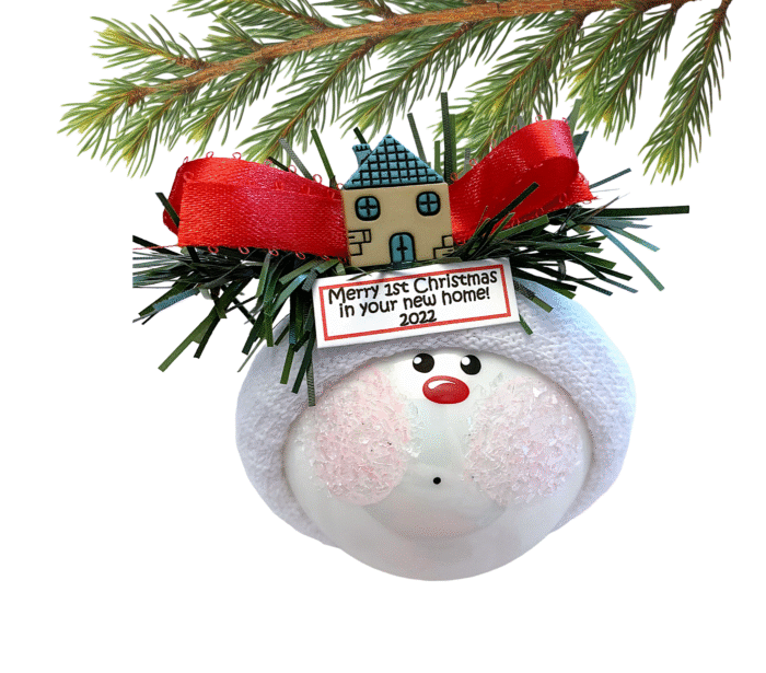 New Home Christmas Gift Ornaments First Home Realtor House (Color Will Vary) Personalized by Townsend Custom Gifts SAMPLE   W183 845 - Image 2
