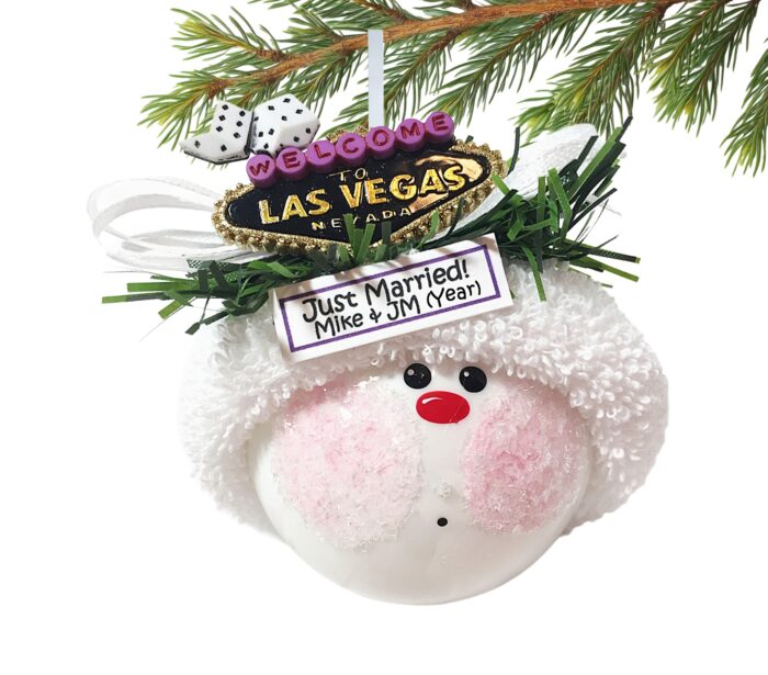 Las Vegas Wedding Christmas Ornament