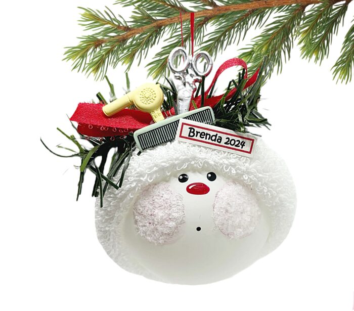 Hair Stylist Gift Christmas Ornaments Hair Dryer Scissors (Style May Vary) Comb Townsend Custom Gifts Red Ribbon SAMPLE