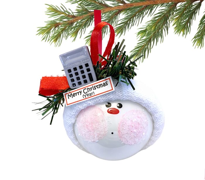 Accountant Christmas Ornament with Calculator