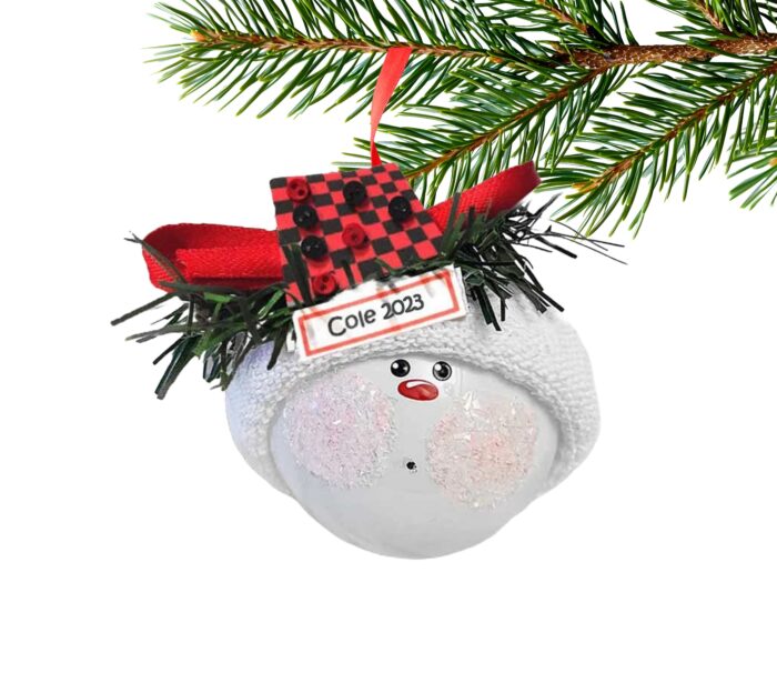 Checkers Christmas Ornaments with Checkered Board and Game Pieces