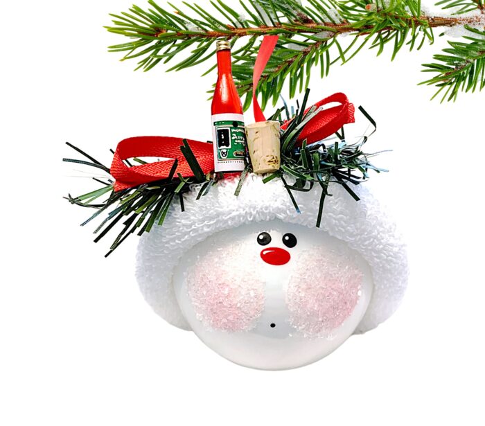 Wine Lover Gift Christmas Ornaments Red Wine Bottle Cork Personalized by Townsend Custom Gifts SAMPLE   W187 535