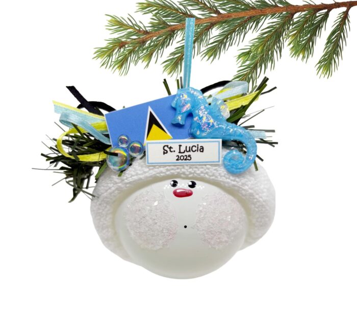 St. Lucia Personalized Ornament and Travel Gift